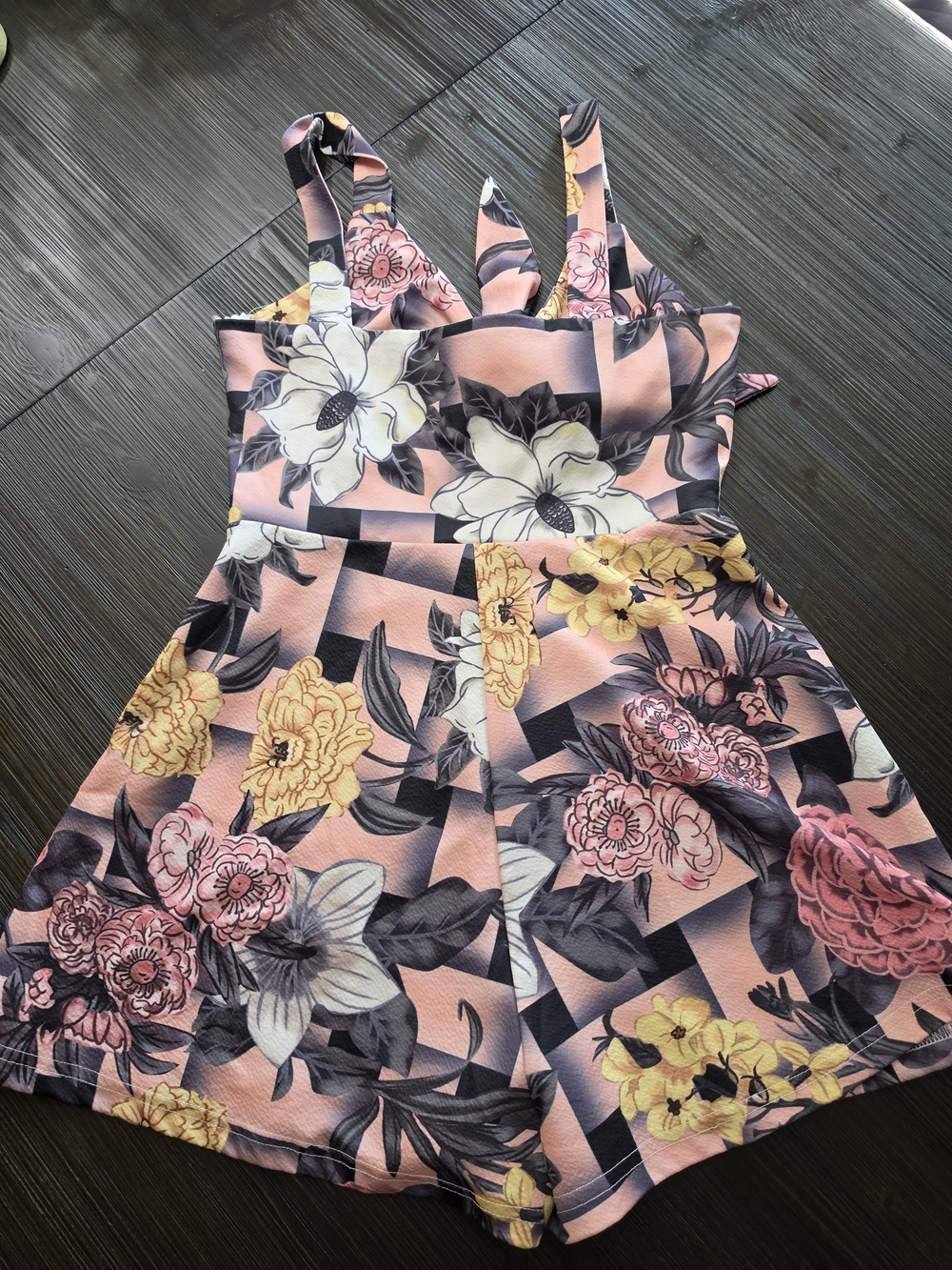 Floral Pink Womens' Romper Shorts